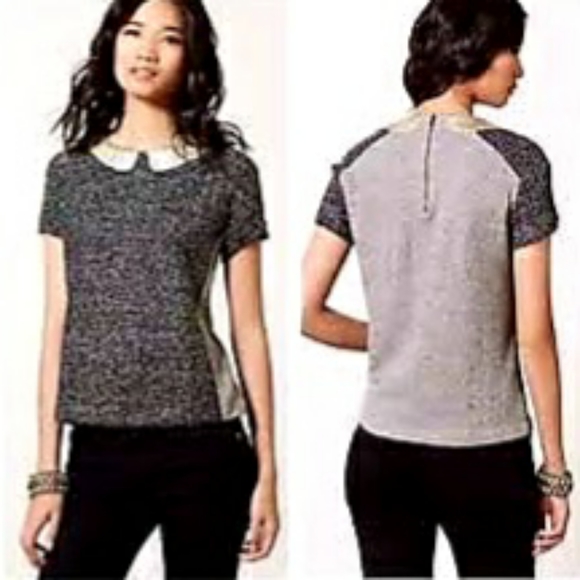 Anthropologie vispera shimmer sweater with collar - Picture 2 of 7